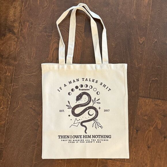 ✨2/$16 or 3/$20✨ Taylor Swift Reputation Canvas Tote Bag ‘I Did Something Bad’ - Picture 1 of 8